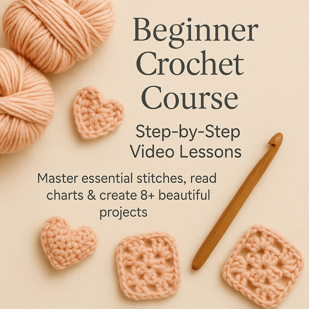 Beginner Crochet Course - Step - by - Step Video Lessons - CrochfyBeginner Crochet Course - Step - by - Step Video Lessons